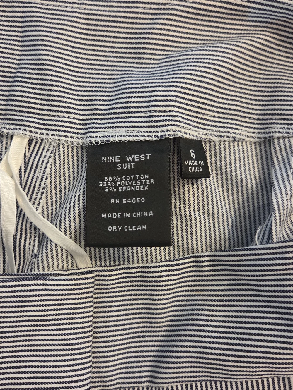 Nine West Light Blue Pinstripe Short-Sleeve Blazer & Wide-Leg Pants